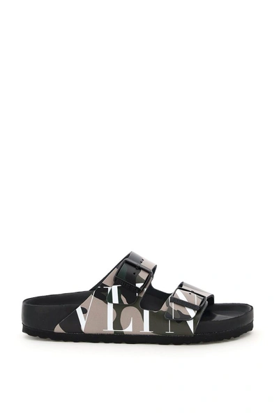 Valentino Garavani X Birkenstock Vltn Slide Sandals In Green | ModeSens