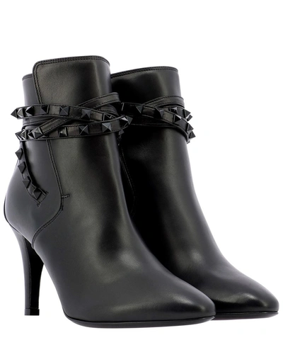 Shop Valentino Garavani Rockstud Ankle Boots In Black