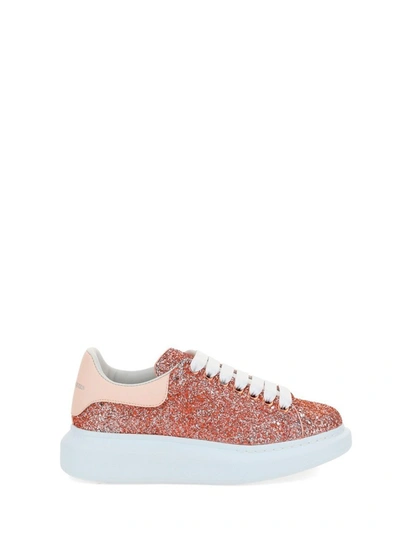 Shop Alexander Mcqueen Glittered Oversized Sneakers In Pink