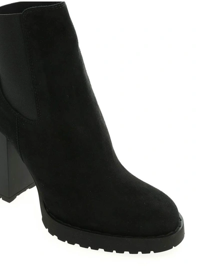 Shop Hogan Block Heel Ankle Boots In Black