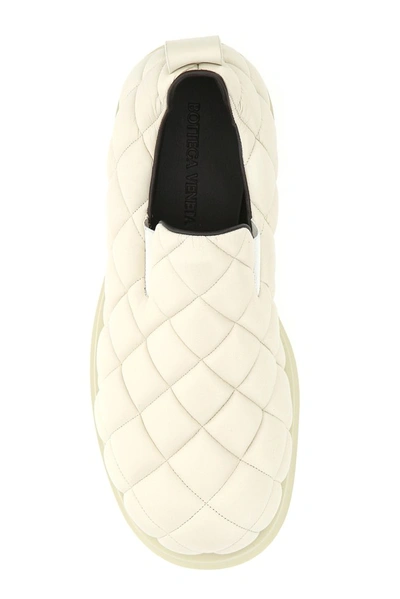 Shop Bottega Veneta Quilted Slip On Shoes In White