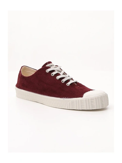 Shop Comme Des Garçons Shirt Lace Up Low Top Sneakers In Red