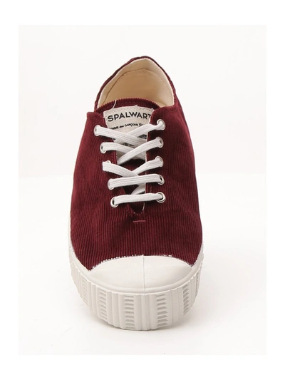 Shop Comme Des Garçons Shirt Lace Up Low Top Sneakers In Red