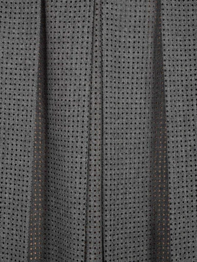 Shop Fendi Pleated Midi Skirt In Grey