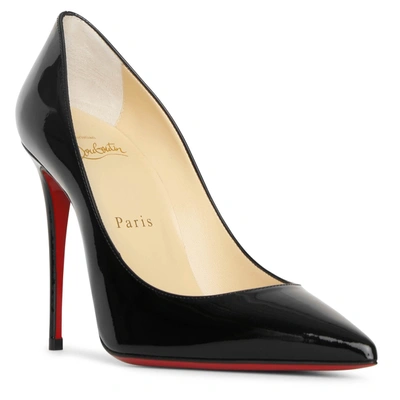 Shop Christian Louboutin Kate 100 Black Patent Pumps