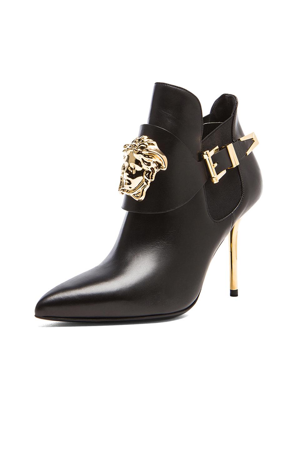 palazzo high heel booties