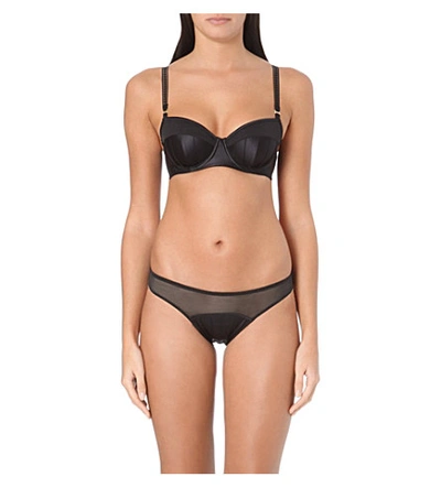 Shop Stella Mccartney Cherie Sneezing Contour Balconette Bra In Black