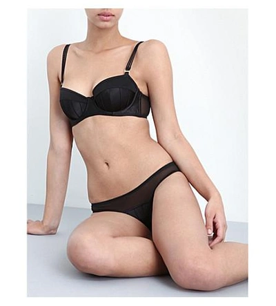 Shop Stella Mccartney Cherie Sneezing Contour Balconette Bra In Black