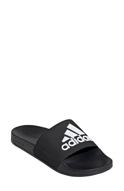 Shop Adidas Originals Adilette Shower Sport Slide In Black/ White