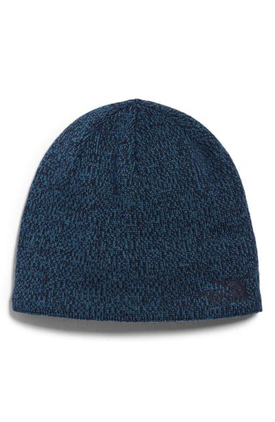 Shop The North Face Jim Beanie In Aviator Navy/ Mallard Blue