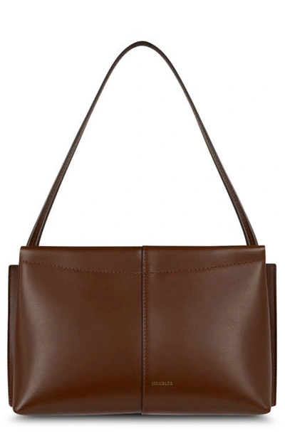 Shop Wandler Mini Carly Leather Shoulder Bag In Cacao