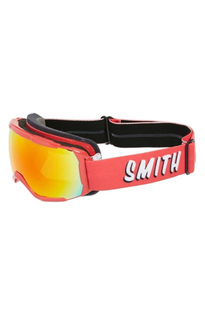Shop Smith Grom 180mm Snow Goggles In Lava Sign Painter/ Red Sol