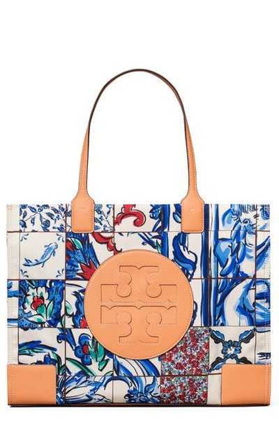 Ella Printed Micro Tote Bag In Tile Mosaic