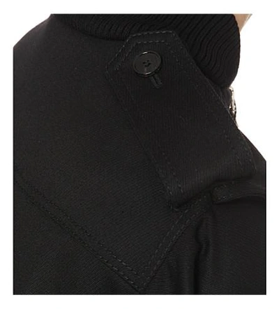 Shop Alexander Mcqueen Cape-back Wool Jacket In Blk