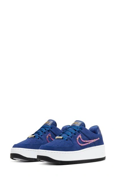 Shop Nike Air Force 1 Sage Low Lx Sneaker In Deep Royal Blue/ Vivid Purple