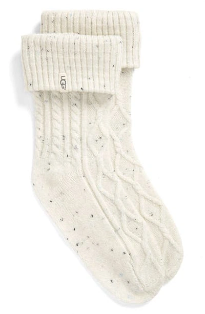Shop Ugg 'sienna' Short Boot Sock In Cream Fabric