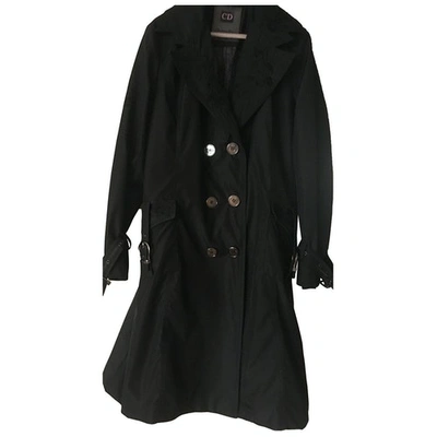 Pre-owned Dior Black Cotton Trench Coat
