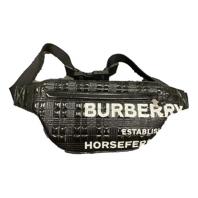 Pre-owned Burberry Bum Bag Black Leather Bag