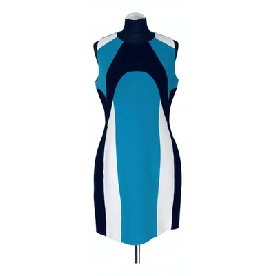 Pre-owned Michael Kors Wool Mid-length Dress In Blue