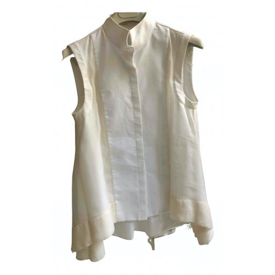 Pre-owned Brunello Cucinelli Silk Blouse In White