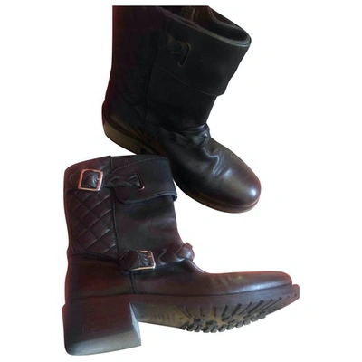 Pre-owned Comptoir Des Cotonniers Black Leather Boots