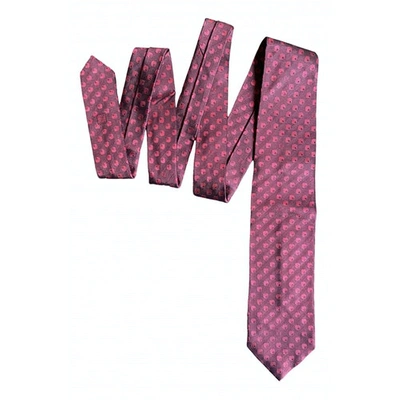 Pre-owned Loewe Silk Tie In Burgundy