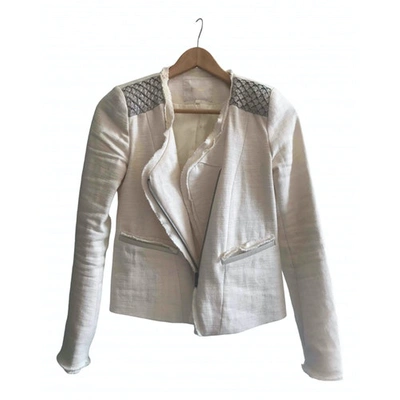 Pre-owned Maje White Cotton Jacket