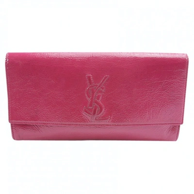 Pre-owned Saint Laurent Pink Leather Clutch Bag