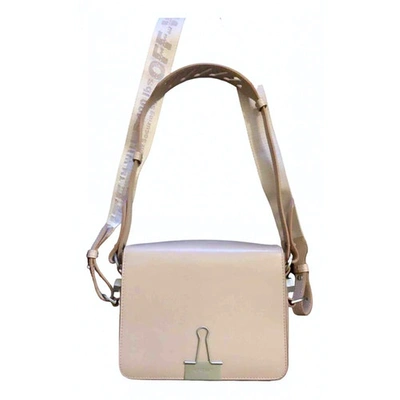 Pre-owned Off-white Binder Pink Leather Handbag
