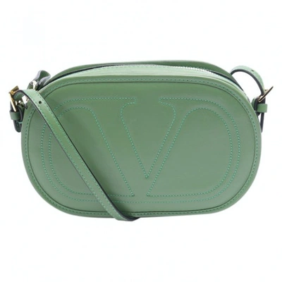 Pre-owned Valentino Garavani Green Leather Clutch Bag