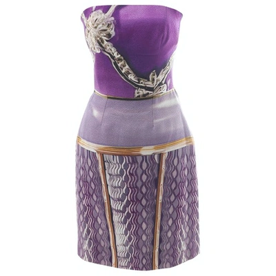 Pre-owned Mary Katrantzou Purple Silk Dress