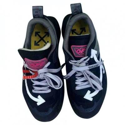 Pre-owned Off-white Odsy-1000 Black Leather Trainers