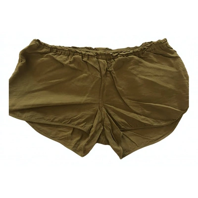 Pre-owned Nanushka Mini Short In Camel