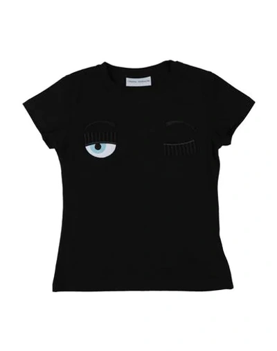 Shop Chiara Ferragni Toddler Girl T-shirt Black Size 3 Cotton