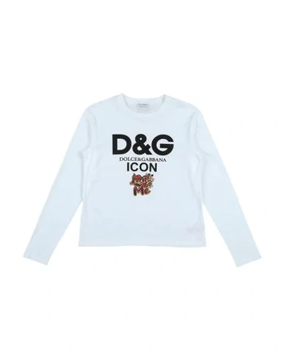 Shop Dolce & Gabbana Toddler Girl T-shirt White Size 7 Cotton, Polyester, Polyamide