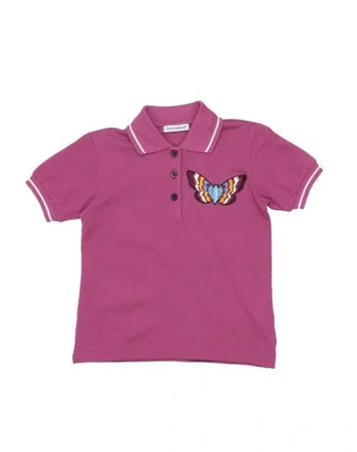 Shop Dolce & Gabbana Polo Shirt In Mauve