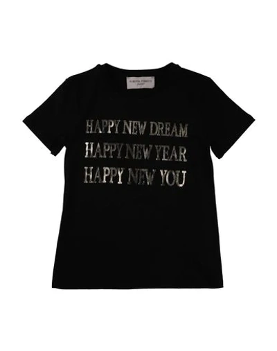 Shop Alberta Ferretti Toddler Girl T-shirt Black Size 6 Cotton
