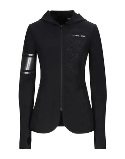 Shop C-clique Woman Sweatshirt Black Size S Polyamide, Elastane
