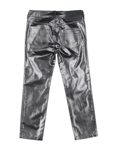 Shop Trussardi Junior Casual Pants In Silver