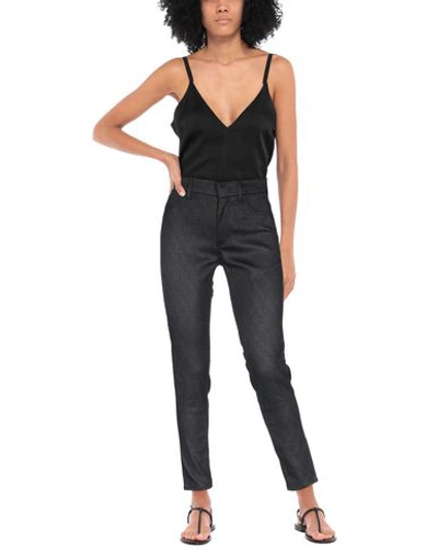 Shop Dondup Woman Pants Black Size 30 Cotton, Polyamide, Polyester, Elastane