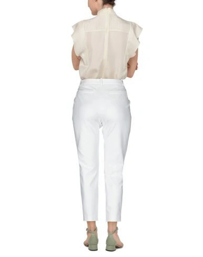 Pinko Tailored White Trousers With Side Pockets In White