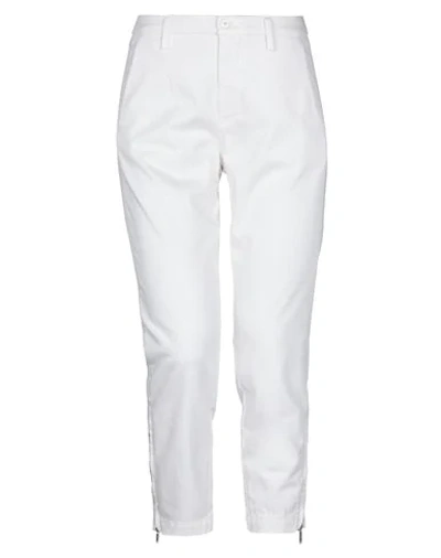 Shop Dondup Cropped Pants In White