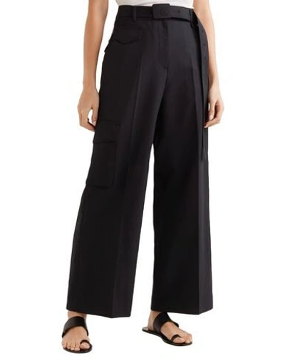 Shop Low Classic Casual Pants In Dark Blue