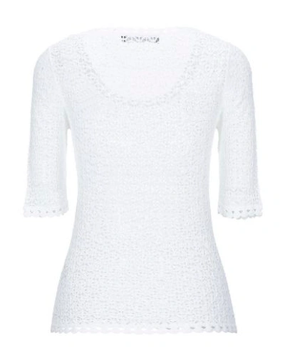 Shop Dolce & Gabbana Woman Sweater White Size 10 Viscose, Polyester