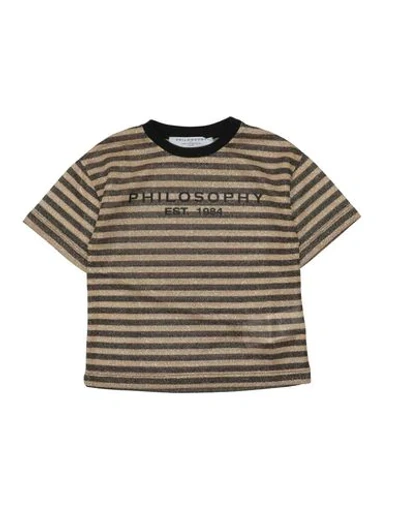 Shop Philosophy Di Lorenzo Serafini Toddler Girl Sweater Sand Size 4 Polyamide, Metallic Polyester, Visco In Beige