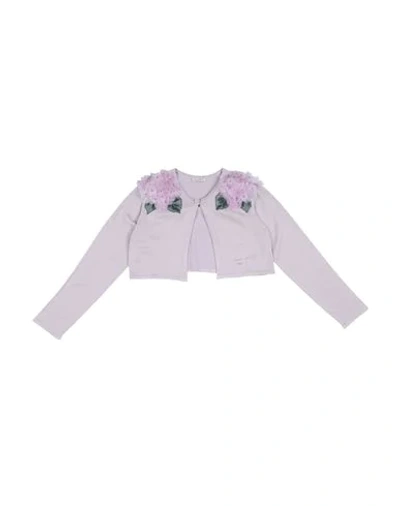 Shop Dolce & Gabbana Wrap Cardigans In Lilac