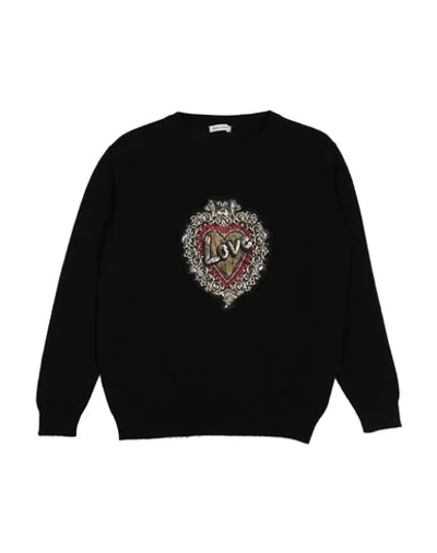 Shop Dolce & Gabbana Toddler Girl Sweater Black Size 6 Cashmere, Cotton, Synthetic Fibers, Silk, Metallic