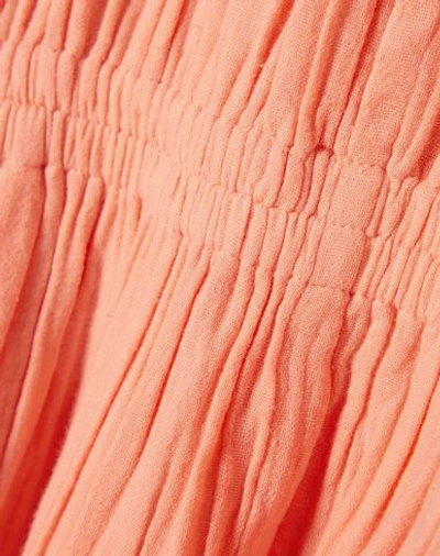 Shop Apiece Apart Woman Mini Dress Coral Size 10 Cotton In Red