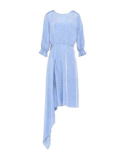 Shop Aglini Woman Midi Dress Sky Blue Size 4 Silk