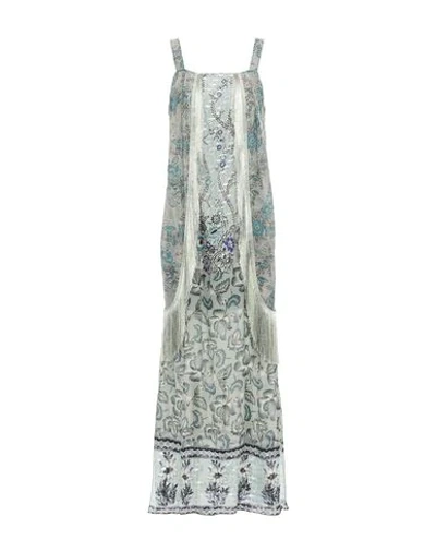 Shop Anna Sui Long Dresses In Deep Jade
